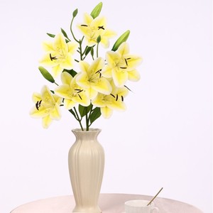 Lirios Perfumados en Forma de Abanico de 7 Cabezas, Flores Artificiales Realistas al Tacto, Decoraciones para Bodas y <span class=keywords><strong>Halloween</strong></span>, Pared de Flores - Product Image 4