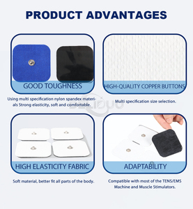 Odm/Oem Negatieve Elektrochirurgische Folie Gelpatch Met Op De Knop Aangepaste Zelfklevende Snap Vervanging Ems Apparaat Geleidende Gel Pad - Product Image 4