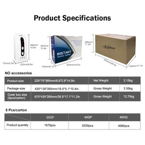 Chauffe-eau instantané durable 220V 5.5KW 3.5KW avec pompe de surpression, coque en plastique, support OEM pour douche électrique - Product Image 3