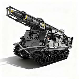 星堡军事系列世界模型XB06004 SA-3导弹T5坦克教育组装积木塑料模型玩具 - Product Image 2