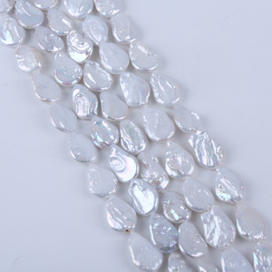 ลูกปัดน้ำจืดสีขาวและสีต่างๆ ขนาด 14-18 มม. รูปทรงไม่สม่ำเสมอ สำหรับทำสร้อยคอและต่างหู DIY - Product Image 4