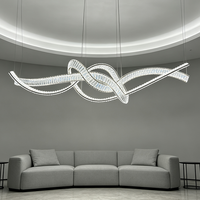 Lustre en cristal italien de luxe léger, suspension artistique haut de gamme pour table à manger de villa, îlot de cuisine et bar