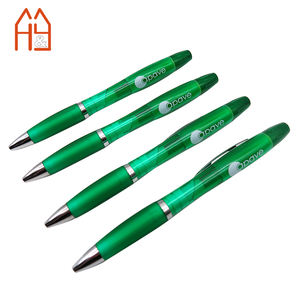 Bolígrafo verde de doble cara + marcador fluorescente, papelería ecológica para estudiantes, embalaje a granel - Product Image 3