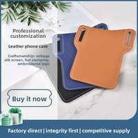 Sac banane en cuir PU pour tablette/téléphone, organisateur d'outils EDC à suspendre à la taille, style portefeuille unisexe géométrique pour e-commerce transfrontalier