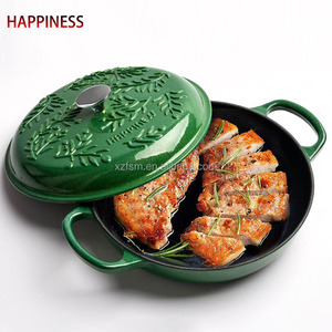 Factory Whole <strong>Sale</strong> 26cm Enameled Cast Iron Kitchen Cookware Set <strong>Paella</strong> <strong>Pan</strong> Braiser Roasting Pot Casseroles Collection - Product Image 6