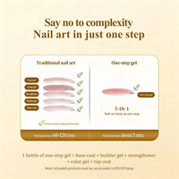 Gel de base 5-en-1, vernis gel nude, vernis à ongles sans HEMA, végétalien, écologique, longue tenue, gel fortifiant pour ongles