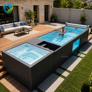 <span class=keywords><strong>Piscine</strong></span> de luxe en fibre de verre avec fenêtre en acrylique et jets de spa pour projets de villas, hôtels et complexes hôteliers - Product Image 1