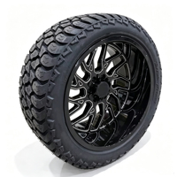 Jantes en alliage d'aluminium forgé noir sur mesure à profil profond, 6 trous, robustes, finition brillante, compatibles avec les SUV et les voitures particulières