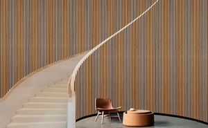 Wand- und Decken-Schalldämmleisten Laminierte PET-Holzfurnier-Akustikpaneele für Auditorium und Halle Akustikpaneele für Zuhause - Product Image 4