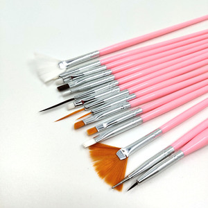 Ensemble professionnel de 15 stylos pour nail art, poils en nylon Kolinsky, manche en bois, outils de traçage et de peinture - Product Image 3
