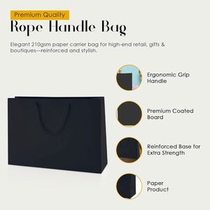 Bolsa de Regalo de Lujo para Joyería, Ropa y Compras, de Papel Ecológico con Impresión Personalizada al por Mayor, con Asa - Product Image 3