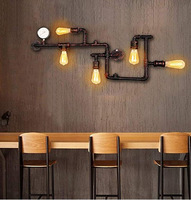 Lampes suspendues design 5 têtes style steampunk lampe rétro pipe à eau décoration d'ambiance