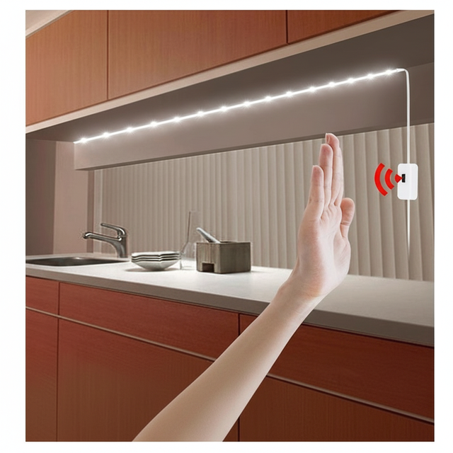 LED  Motion Sensor Light  USB Hand Sweep Induction Self-adhesive Smart Glue Waterproof Soft Light 3000K/4000K/6000K