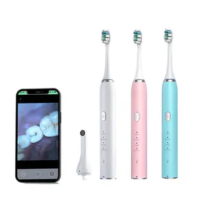 Denti elettrici visivi Cepillo Eco Friendly medio portatile viaggio elettrico sonico spazzolino da denti con la macchina fotografica