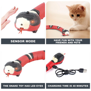 Juguetes Interactivos Inteligentes para Gatos, <span class=keywords><strong>Serpiente</strong></span> Electrónica Automática, Recargable por USB, <span class=keywords><strong>Juguete</strong></span> de Plástico para Gatitos - Product Image 3