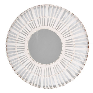 65.5*65.5*8 Art Design <strong>Circle</strong> Bamboo Bathroom Decor Hanging Wall <strong>Mirror</strong> Simple <strong>White</strong> Round Decorative Wall <strong>Mirror</strong> - Product Image 1