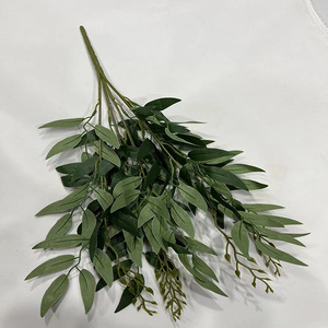 Feuilles de saule artificielles 5Fork 2026 pour décoration de mariage, plante verte, arrangement floral, matériau de feuillage assorti aux fleurs éternelles - Product Image 2