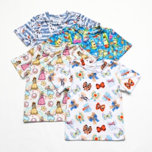 KERUI Eco-friendly Bambu Pijamas Conjuntos para Crianças Família Impresso Ternos Pijamas para Bebês Primavera Casual Bebê Bambu Pis - Product Image 3
