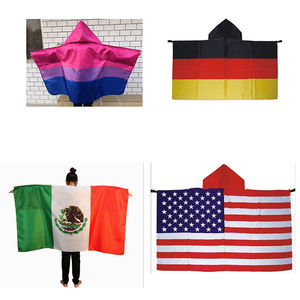 Оптовая продажа, любой размер 100% полиэстера, цвет на заказ, Национальный печатный логотип для детей, взрослых, спортивный флаг с накидкой - Product Image 4