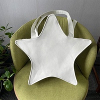 Vente en gros de nouveaux sacs fourre-tout tendance en forme d'étoile personnalisés de haute qualité sac à bandoulière en toile de coton coloré pour filles avec logo