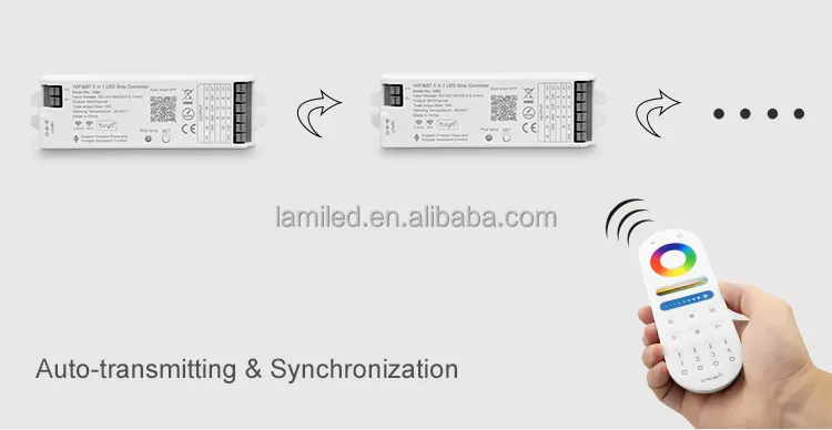 Tuya WiFi RF смартфон с управлением приложениями DC 12 В 24 В 5 в 1 светодиодный контроллер RGB RGBW RGBCCT COB