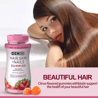 Complément alimentaire de marque privée pour la santé, blanchiment de la peau, collagène, gommes pour les cheveux, la peau et les ongles