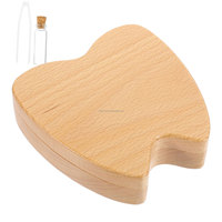 Cadeau Porte-dents de fée Conteneur en bois Enfants Boîte à dents de bébé Organisateur Dents de lait Boîte en bois avec trous ronds pour la gravure