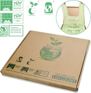 Bolsas de plástico para camisetas negras biodegradables al por mayor - Product Image 3