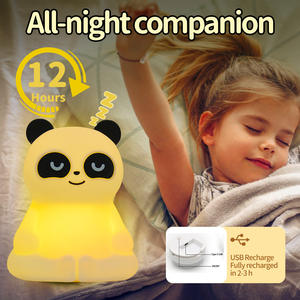 面白いギフト色変化するナイトライトLEDスクイシーノベルティアニマルナイトランプ食品グレードシリコーンナマケモノナイトライト子供用 - Product Image 5