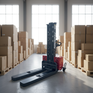 Mini Carrello Elevatore Elettrico da <span class=keywords><strong>1</strong></span> Tonnellata, Portatile, Autocaricante, con Capacità di Salita <span class=keywords><strong>Pallet</strong></span> Completo - Prezzo - Product Image 2