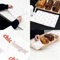Feuilles de papier ciré sulfurisé personnalisé pour l'emballage des aliments et l'emballage des sacs à provisions pour l'alimentation et le magasin