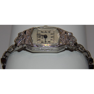 Orologio da donna in oro bianco 18k e 14k con 28 diamanti-Hover Swiss - Product Image 2