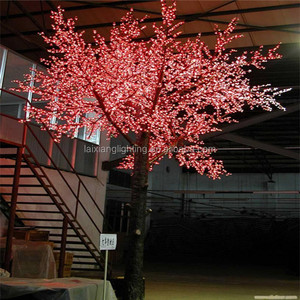 Red Led <strong>Lighted</strong> Cherry Blossom Tree <strong>Branches</strong> Led Tree Light Pine Leaf - Product Image 6