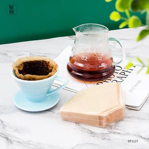 TaoYang Ceramic <b>Coffee</b> <b>Filter</b> Cup Blue 02 Size Pour Over Drip <b>Coffee</b> <b>Maker</b> With Glass Server For Home Use - Product Image 3