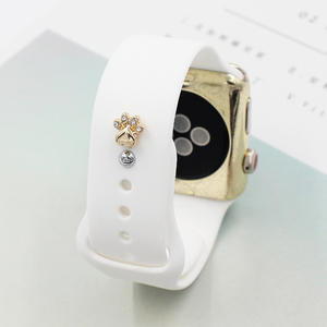 Bracelet de montre flocon de neige en Silicone, fleur de miel, diamant, ornement, clous métalliques pour <span class=keywords><strong>Apple</strong></span> <span class=keywords><strong>Watch</strong></span>, accessoires - Product Image 6