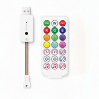 Controlador de Música LED USB SP620E, Control por Aplicación SPI, Control Remoto IR de 21 Teclas, 600 Píxeles, Salida con Cable DC5V, Regulador RGB, Micrófono Integrado