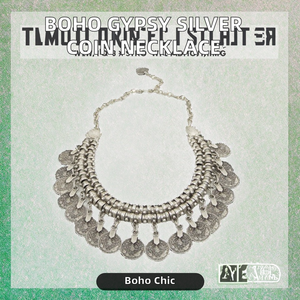 Bohème gitane argent pièce de monnaie tour de cou bavoir collier géométrique lien chaîne amour affaire déclaration frange Style turc gros élégant - Product Image 2