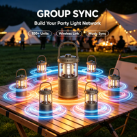 Enceinte sans fil Bluetooth 5.3 TWS stéréo multi-synchronisation et à lumière dynamique, étanche IP67, autonomie 24h, idéale pour les fêtes et la plage