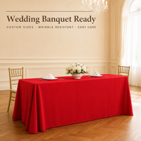 Nappe carrée en polyester pour événements, sur mesure, pour la restauration, les hôtels, les salles à manger, les organisateurs de fêtes
