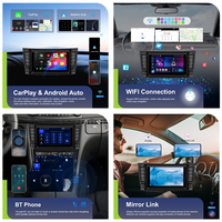 Autoradio Android Podofo 7'' 4+64G avec Carplay/Android Auto sans fil, GPS/WiFi pour Mercedes-Benz Classe E W211 E200 CLS W219 OEM/ODM