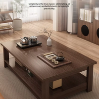 Table basse moderne haut de gamme compacte à deux niveaux pour petits salons