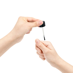 75ML Bóng Tròn Thủy Tinh Trong Suốt Nail Polish Remover Chai Đen Cap Với Bàn Chải - Product Image 6