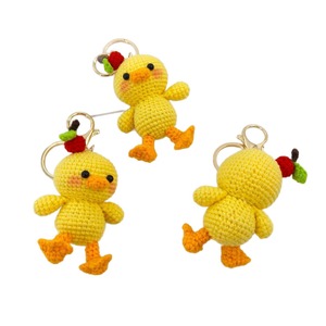 Porte-clés au crochet fait main, poupée amigurumi au crochet, mini-anges au crochet, porte-clés en forme de fruits, cerises et canards - Product Image 6