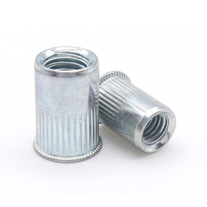 Petite tête fraisée M3-M12 bleu blanc zingué <span class=keywords><strong>Rive</strong></span> écrou corps moleté avec rayures verticales 1000 pièces/boîte pour usage industriel - Product Image 2