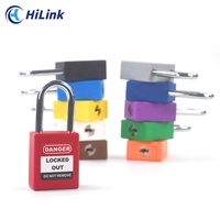 Cadenas HiLink durable de haute qualité, multicolore, avec anse en acier/nylon de 38 mm, certifié CE, en ABS, avec déverrouillage par clé