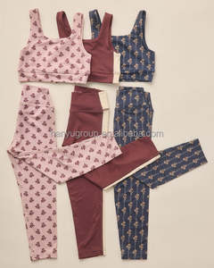 Custom logo Eco Friendly Kids Activewear <strong>Boys</strong> and Girls Athletic Wear <strong>Sports</strong> Bra Vintage Bloom <strong>Leggings</strong> Athletic Tops Shorts - Product Image 5