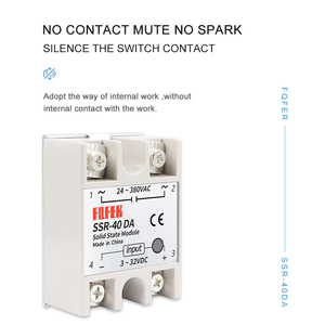 FQFER Rơ Le Trạng Thái Rắn Một Pha <span class=keywords><strong>SSR</strong></span> 40DA Rơ Le Điều Khiển DC AC <span class=keywords><strong>Ssr</strong></span> 40a <span class=keywords><strong>SSR</strong></span> 10DA 25DA 30DA 50DA 60DA 75DA 80DA 90DA 100DA - Product Image 5