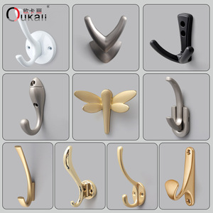 Oukali Wall Mounted Clothes <b>Hook</b> Zinc Alloy Single <b>Hook</b> Rust Resistant For Wardrobe Shoe Cabinet Entryway - Product Image 1