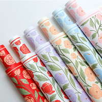 Papier d'emballage pour fleurs Rose Garden, papier d'emballage floral coréen de luxe, imperméable, pour bouquets de fleurs, pour fleuristes