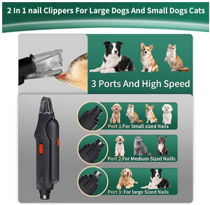 Cortauñas para Perros de Fábrica, Recargable por USB, con Protector Antisalpicaduras, Lima de Uñas para Mascotas, para Perros Pequeños, Medianos y Grandes, Gatos, Cortauñas 2 en 1 para Gatos - Product Image 6